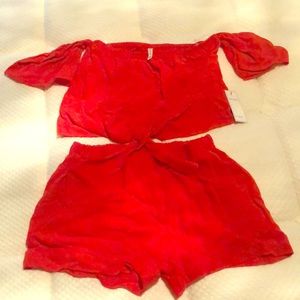 NWT Red two piece set